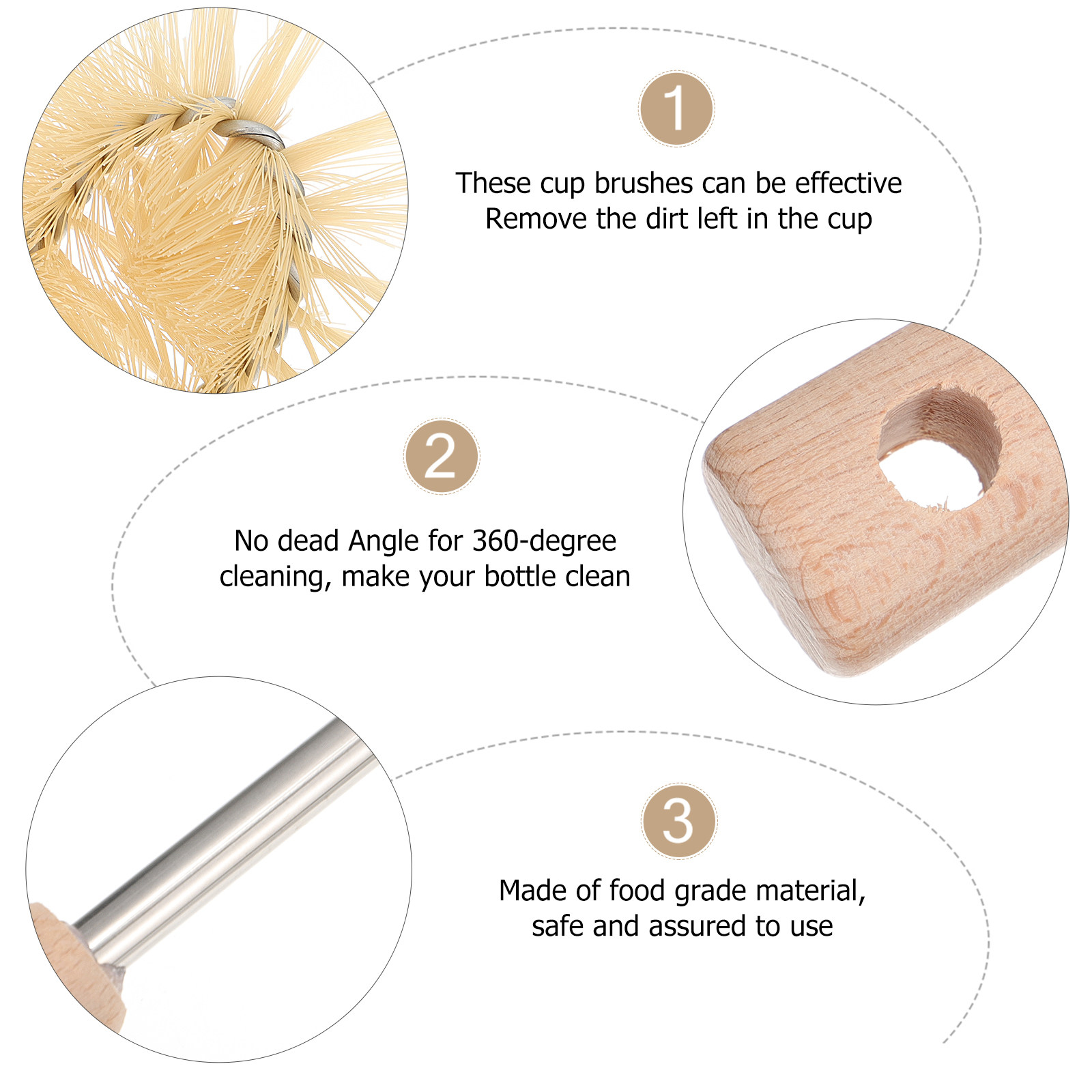 แปรงล้างแก้วและขวดแบบพรีเมียม  - Dirt Brush Interior บทวิจารณ์และราคา