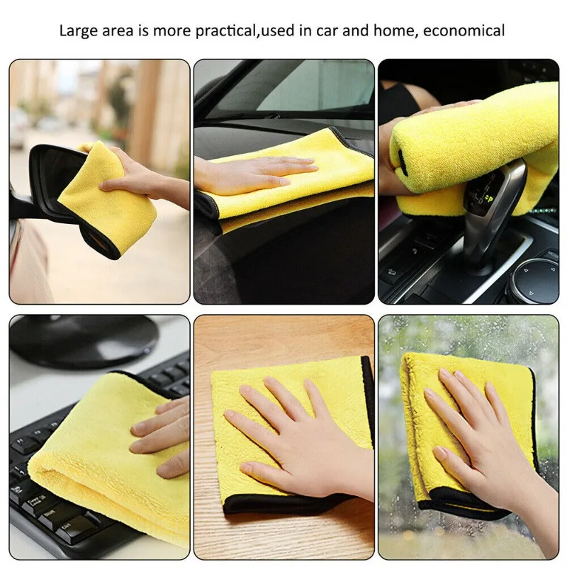 1/3/5PCS ผ้าขนหนูทําความสะอาดไ - Microfiber Towel Detailing บทวิจารณ์และราคา