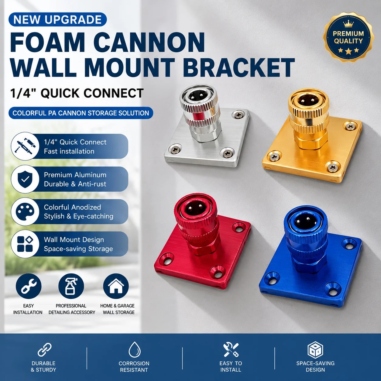 ขายึดติดผนังสำหรับปืนฉีดโฟมแบบ - Foam Cannon Car Wash บทวิจารณ์และราคา