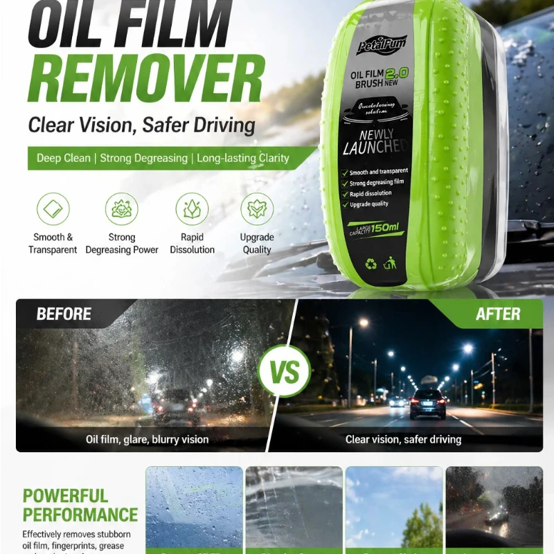 น้ำยาขจัดคราบน้ำมันบนกระจกรถยน - Car Cleaning Brush บทวิจารณ์และราคา